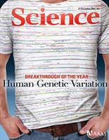 Magazine cover, Science issue from 2007 about genetic mapping